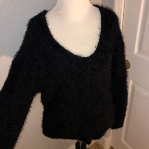 Black Cozy Fuzzy Sweater